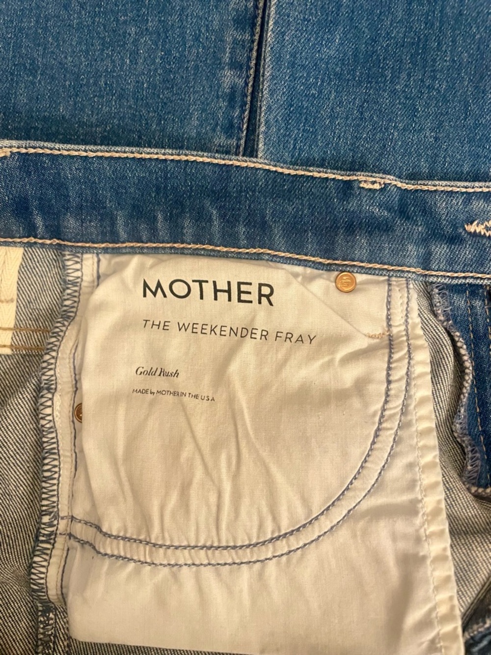 MOTHER The Weekender Fray in Gold Rush Size 27 - Picture 6 of 11